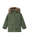 Kinder Freizeitjacke mit Kapuze Khaki
