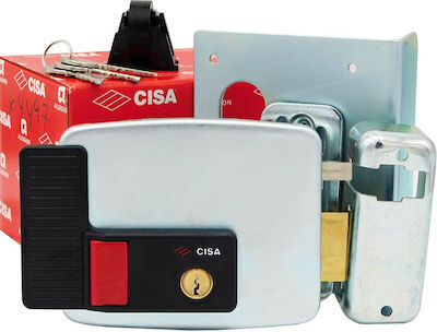 Cisa Κουτιαστή Κλειδαριά Ηλεκτρική σε χρώμα Κόκκινο Δεξιά