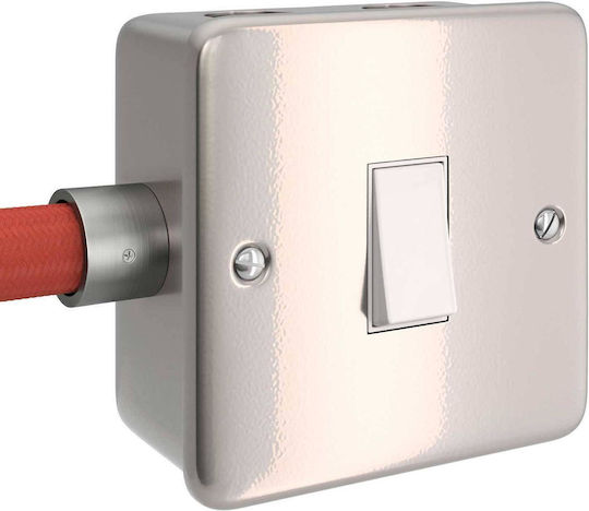 Кутия за единичен превключвател Creative Tube сребърна Ctbox-1sw Creative Cable Ctbox-1sw сребърна