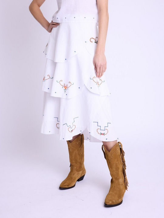 Berenice Midi Rock White