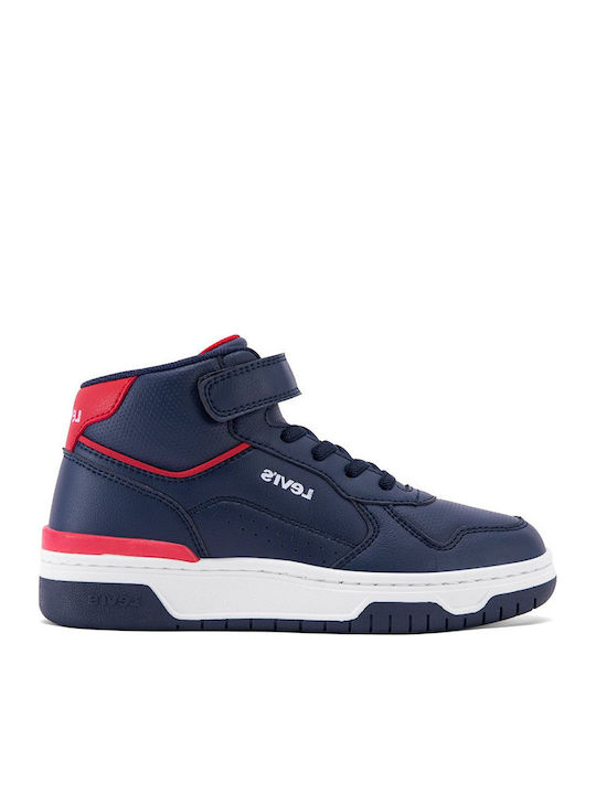 Dereck Mid Kids Sneakers High with Scratch Blue