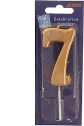 Birthday Candle Number Gold Aliprantis 1 Pc No 7