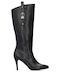 Synthetic Leather High Heel Women's Boots Black