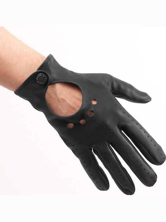 MRDline Schwarz Leder Handschuhe