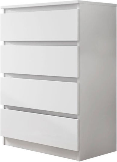 Juniper 4s Wooden Chest of Drawers with 4 Drawers White 70x40x100cm