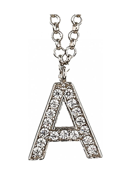 Κολιέ Personal Jewel Ασήμι 925 Μονόγραμμα Πέτρες