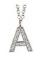 Κολιέ Personal Jewel Ασήμι 925 Μονόγραμμα Πέτρες