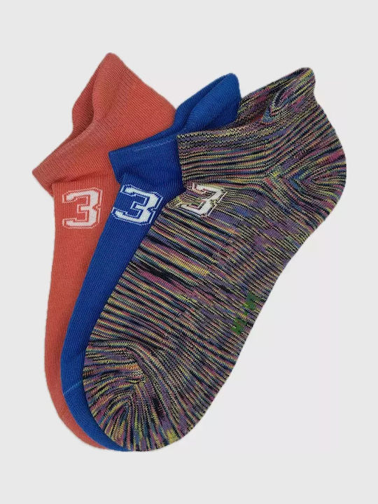 ME-WE Damen Socken Orange/Blue/Multi 3Pack