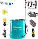 Electric Spraying Pump 12l New Model 2023 Pressure Regulator 6 Nozzles A Telescopic Rod