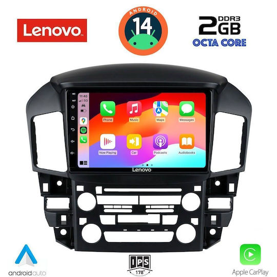 Lenovo Auto-Audiosystem für Lexus RX300 1998-2003 (Bluetooth/USB/AUX/WiFi/GPS/Apple-Carplay/Android-Auto) mit Touchscreen 9"