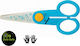 Kangaro Children's Scissors for Crafts Left-Handers 13cm with Plastic Blade Light Blue 1pcs