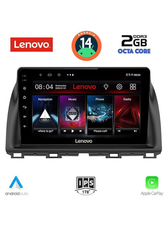 Lenovo Sistem Audio Auto pentru Mazda CX-5 2013-2017 (Bluetooth/USB/AUX/WiFi/GPS/Apple-Carplay/Android-Auto) cu Ecran Tactil 10"