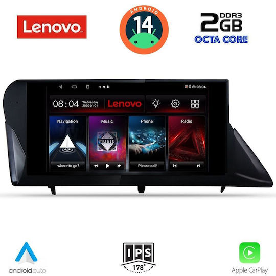 Lenovo Ηχοσύστημα Αυτοκινήτου για Lexus RX 2009-2014 (Bluetooth/USB/AUX/WiFi/GPS/Apple-Carplay/Android-Auto) με Οθόνη Αφής 9"