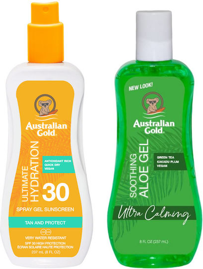Australian Gold Gel Spray Transparent SPF30 + Aloe După Soare
