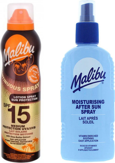 Malibu Spf15 Protective Balm 175ml + After Sun Spray Balm 200ml