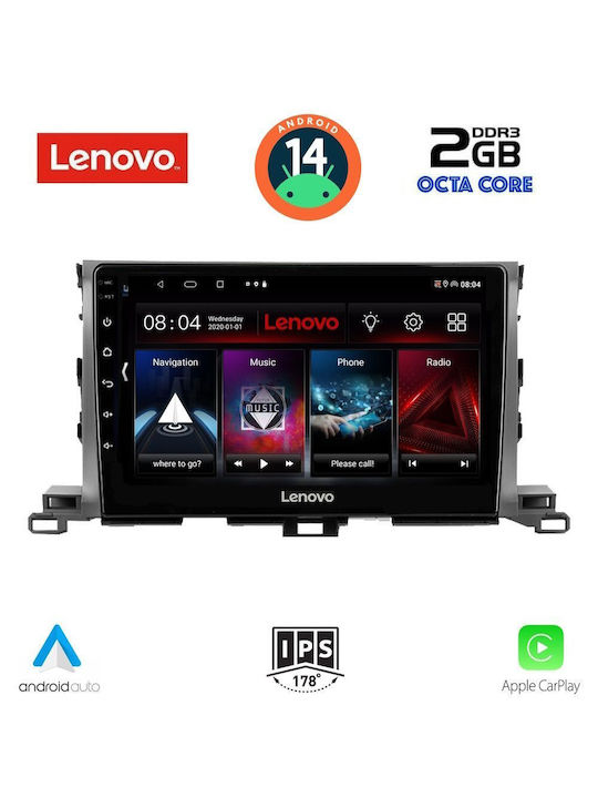 Lenovo Автомобилна Аудио Система (Блутут/USB/AUX/WiFi/GPS/Apple-Carplay/Android-Auto) с Тъчскрийн 10"