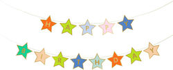 Garland "Happy Birthday" Colorful Stars