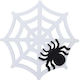 Hanging Spider Web 25cm