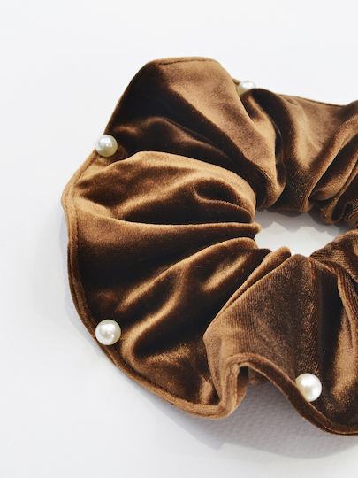 Mat Fashion Scrunchie Καφέ
