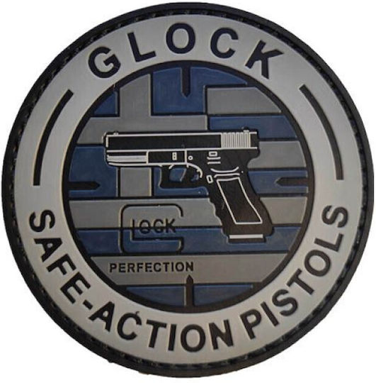 Glock Ελληνική Σημαία Pvc Patch Γκρι Χαμηλής Ορατότητας