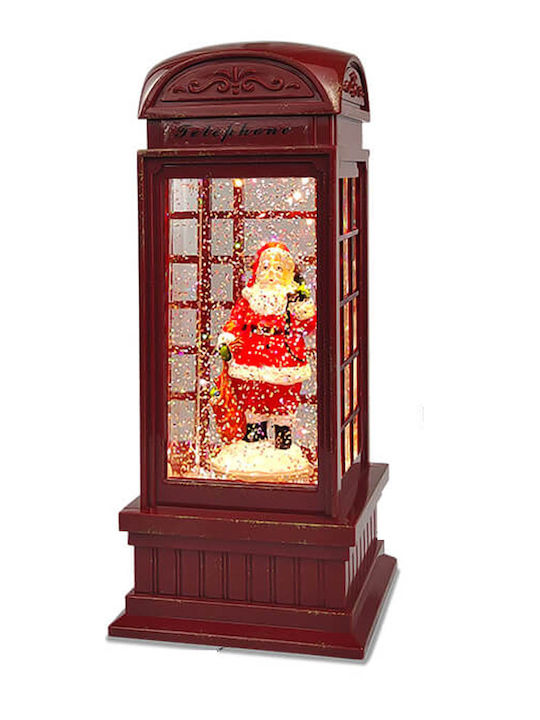 Christmas Decorative Telephone Booth with Santa Claus 10.5x28cm