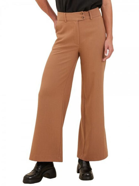 Namaste Women's Fabric Trousers Camel