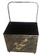 Metallisch Box Holzlagerung 61x44x94cm Gold