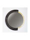 Estheti Home Wooden Wall Mirror Black Gold 54x2.5x58cm 751-10017