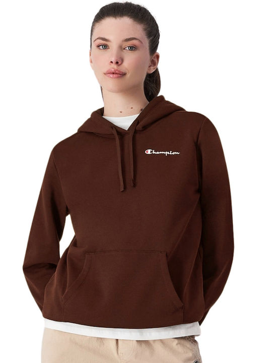 Champion Women's Sweatshirt Hooded Brown