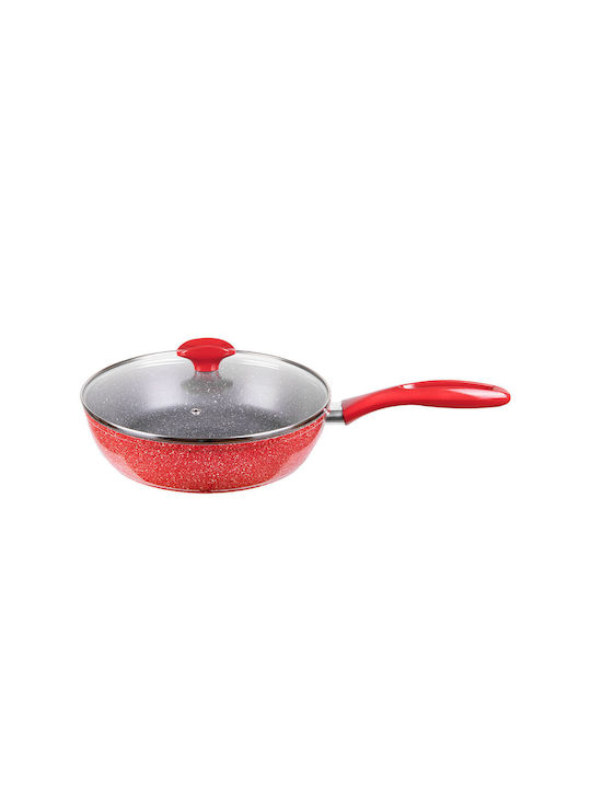 Voltz Starke Pro Aluminium Pfanne mit Deckel mit Antihaftbeschichtung 24cm