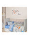 Das Home Blanket Nursery Swaddling Blankets Space Love Fleece Blue Blue, Grey, Orange 80x110cm