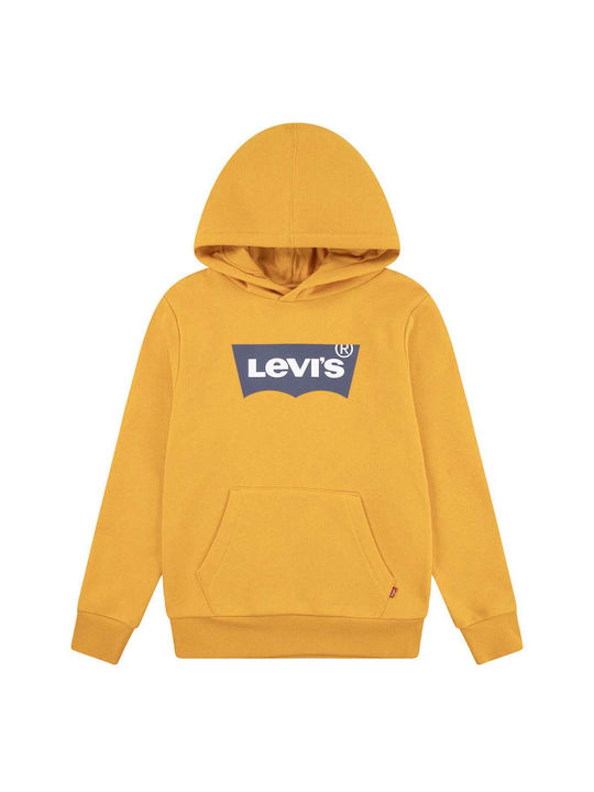 Levi's Παιδικό Φούτερ με Κουκούλα Κίτρινο Batwing