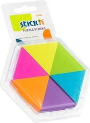 Stick'N Αυτοκόλλητα Χαρτάκια σε Κύβο 4.2x5εκ. Σετ 6τμχ