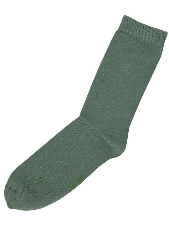 ME-WE Women's Solid Color Socks Olive