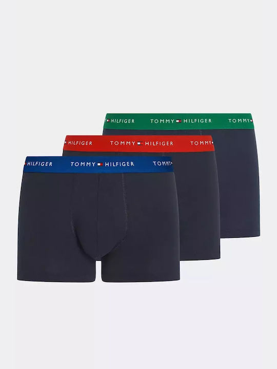 Tommy Hilfiger Men's Boxers Blue Ink, Orn Green...