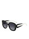 Carolina Herrera Women's Sunglasses with Black Plastic Frame and Gray Gradient Lens HER 0254/S 807/9O