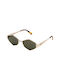 AV Sunglasses Susan Unisex Sunglasses with Gold Metal Frame and Green Lens 113-Susan Gold