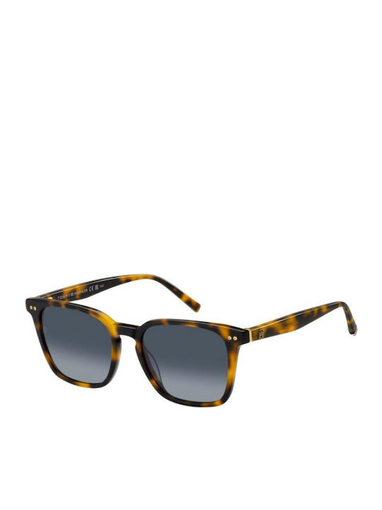 Tommy Hilfiger Men's Sunglasses with Brown Tartaruga Plastic Frame and Blue Gradient Lens TH2158/S 086/08