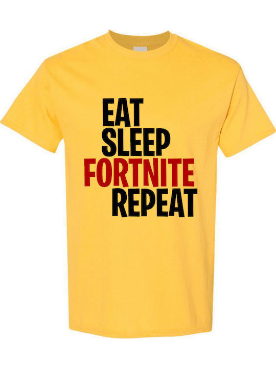 Gildan Παιδικό T-shirt Κίτρινο Fortnite fever