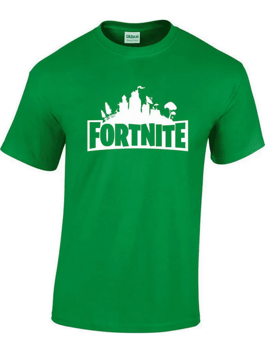 Gildan Kids' T-shirt Green Fortnite