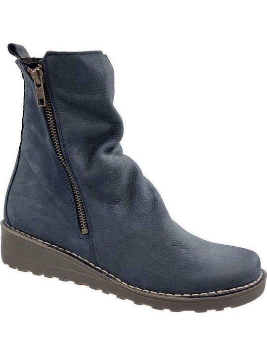 Chacal Ghete dama din piele culoare Albastru marin