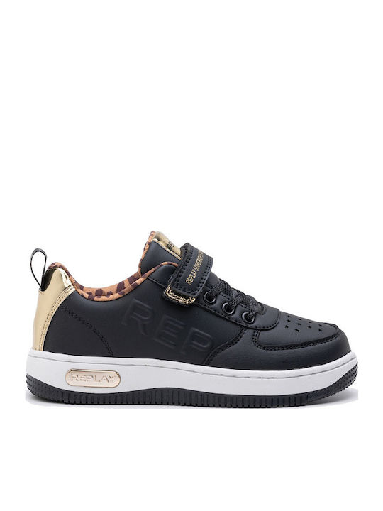 Epic Jr Low Girl Παιδικά Sneakers με Σκρατς Μαύρα