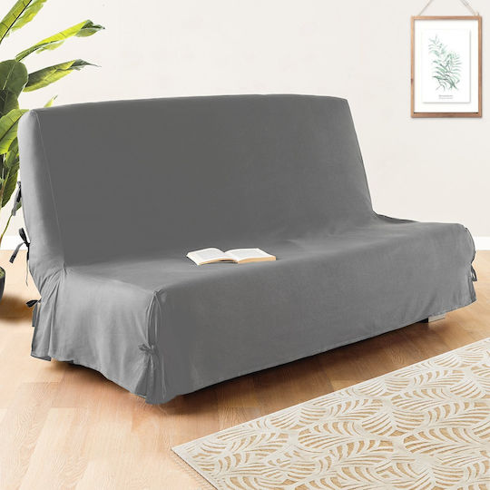Atmosphera Sofabezug mit Bändern 200 x 140 cm Grau 13429725 3560238991213