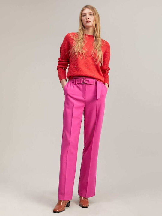 Lola Casademunt Femeiesc Tesatura Pantaloni Fuchsia