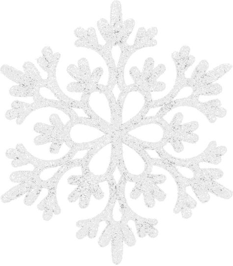 Σετ Κρεμαστά Στολίδια Χιονονιφάδες Πλαστικές Λευκές με Χρυσόσκονη 12τμχ