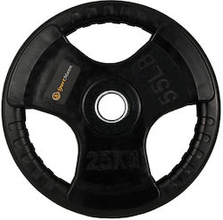 Sportmann Δίσκος Λαστιχένιος 1 x 25kg Φ51mm με Λαβές Sportmann Δίσκος Λαστιχένιος 1 x 25kg Φ51mm με Λαβές