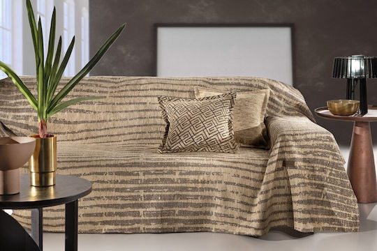 Guy Laroche Sydney Ριχτάρι Διθέσιου Καναπέ Chenille 180x250εκ. Golden 1133030224021
