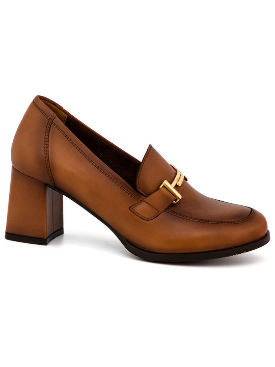 Ragazza Leather Tabac Brown Heels