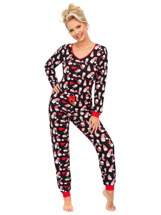 Donna Winter Women's Pyjama Set Black