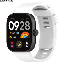 Λουράκι Σιλικόνης Sonique Color Xiaomi Redmi Watch 4 5 6 6 Lite 6 Active Smart Band 8 Pro 9 Pro 10 Pro Λευκό